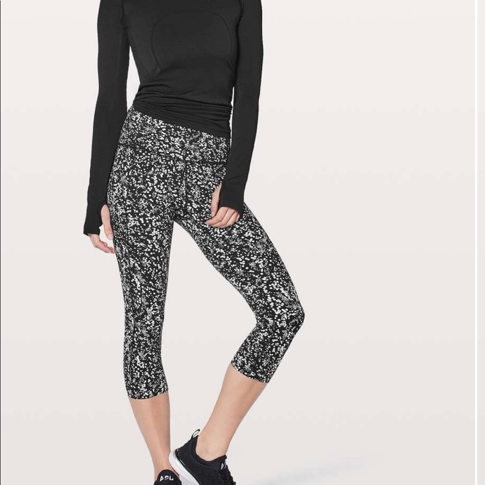 Lululemon Fast & Free Crop II Nulux 19" Chirasu Black